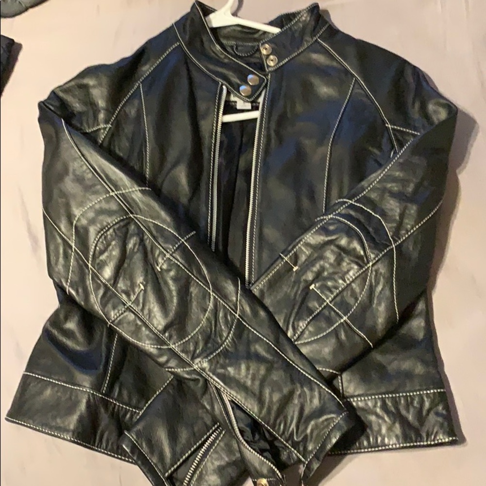 Black leather Wilson jacket